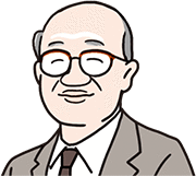 富永龍之助社長のイラスト