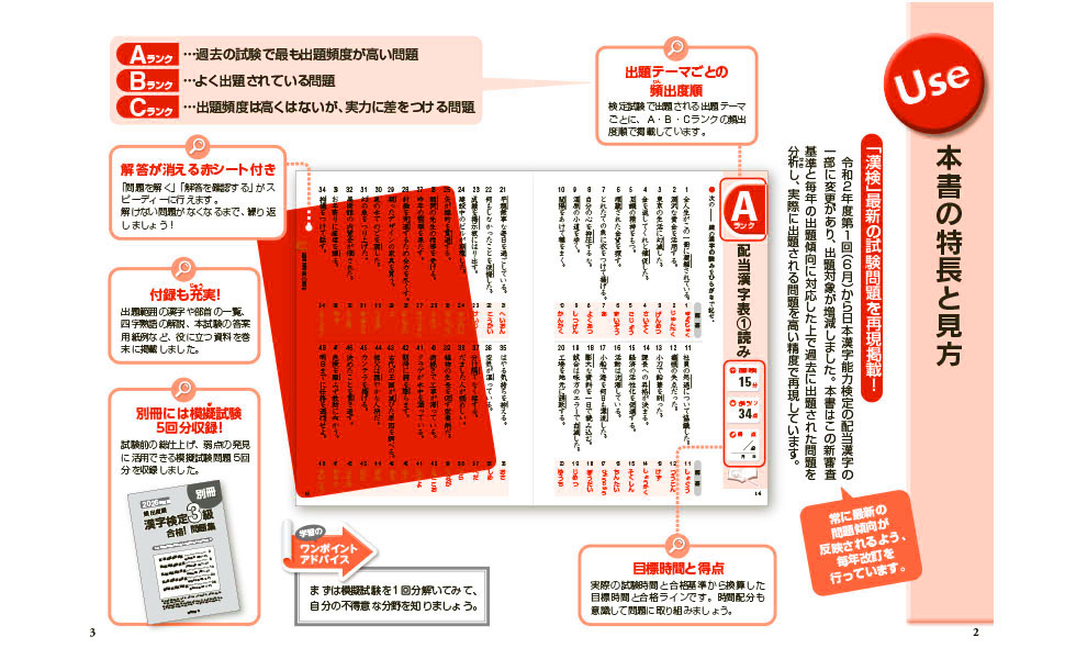 2026年度版 頻出度順 漢字検定3級 合格！問題集／漢字学習教育推進研究