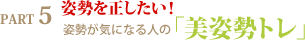 姿勢が気になる人の 「美姿勢トレ」