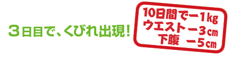 ３日で、くびれ出現！