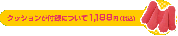 クッションが付録について1,188円(税込)