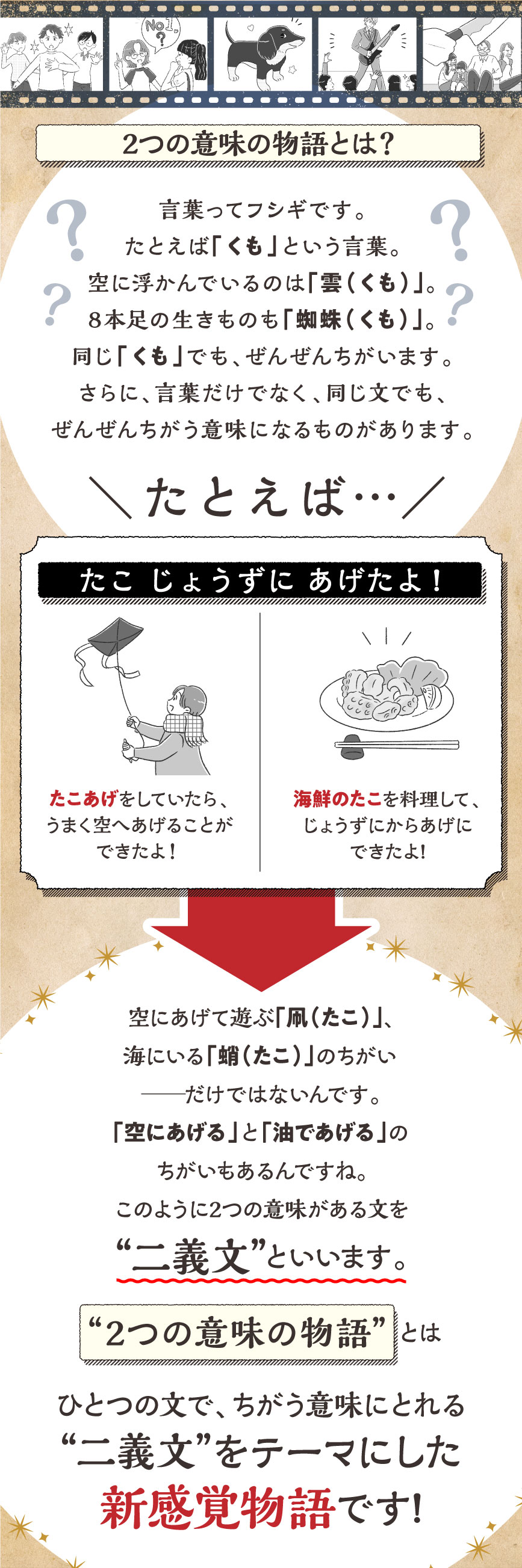 ひとつの文に秘められたパラレルストーリー ２つの意味の物語とは？